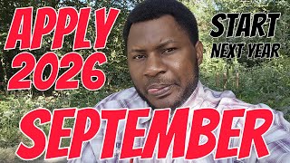 Apply September 2026 and start 2027