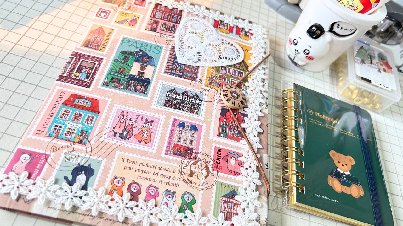 文具女子博の購入品で超簡単クリスマスファイルを作りました＊メイキング動画