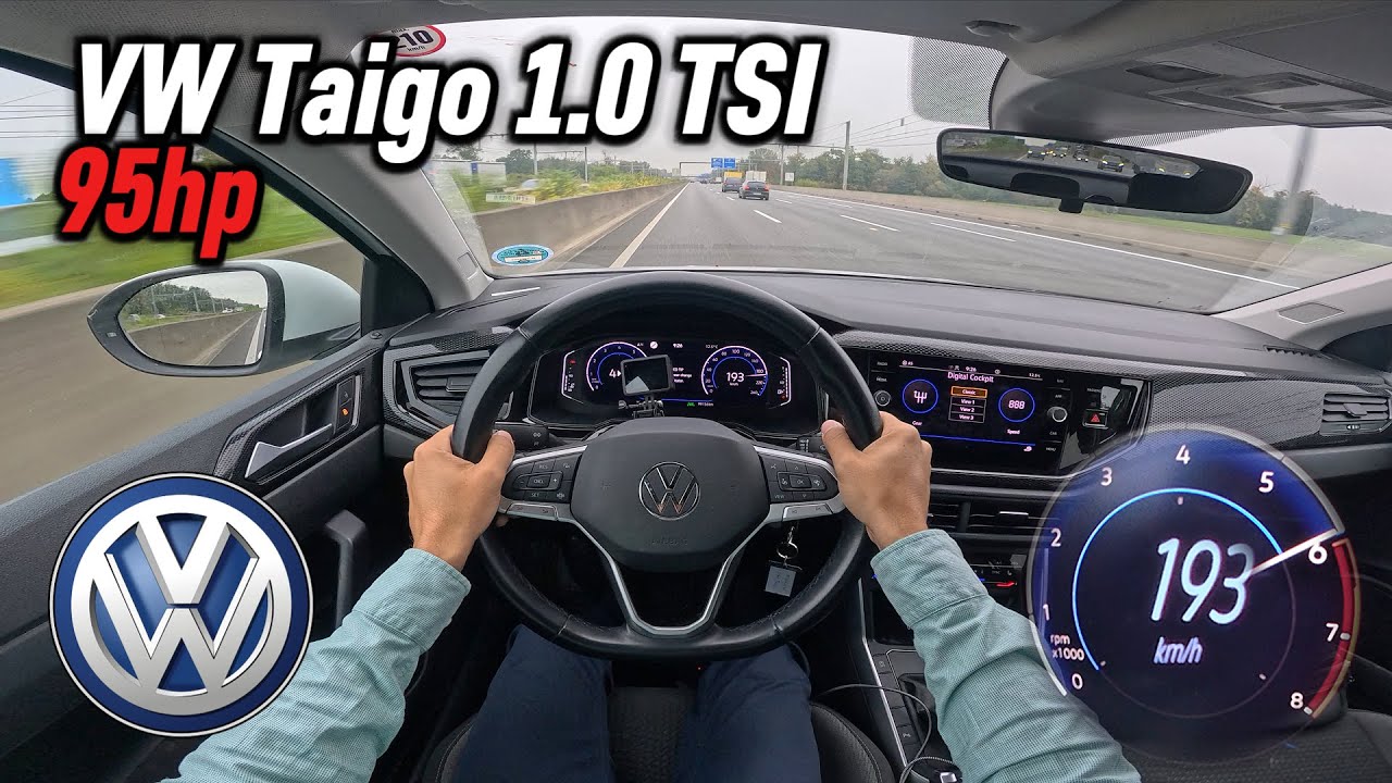 2023 Volkswagen Taigo 1.0 TSI (95 hp) | POV Autobahn Test Drive in Germany