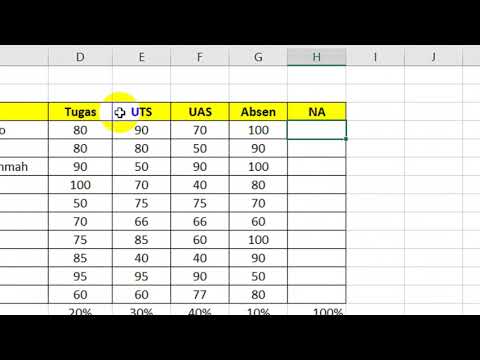 Cara Menghitung Nilai Menggunakan Excel