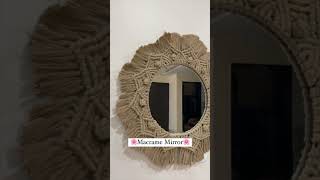 Macrame mirror✨♥️ #macramedecor #diy #macramemirror #macrametutorial  #macrame