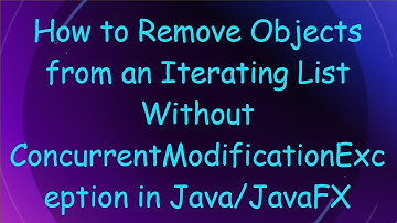How to Remove Objects from an Iterating List Without ConcurrentModificationException in Java/JavaFX