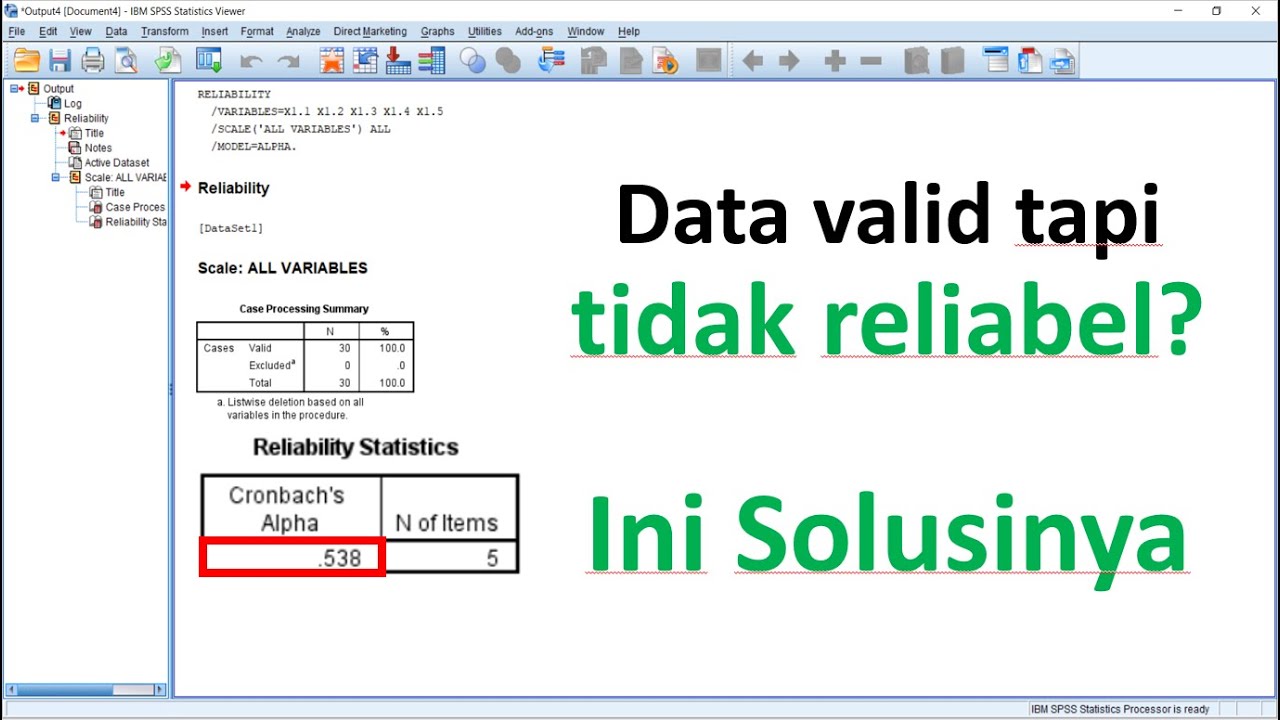 Cara Mengatasi Data Tidak Reliabel dalam Uji Reliabilitas dengan SPSS