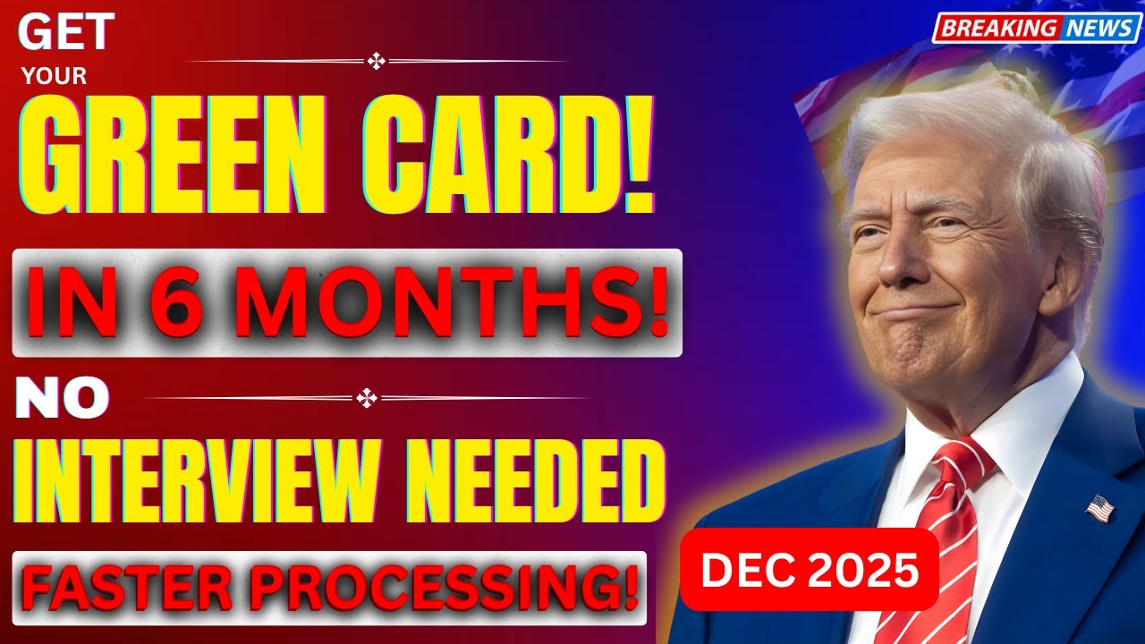 УСКОРЕННЫЕ ГРИН-КАРТЫ: получите свою за 6 месяцев — без собеседования! | Разрешение на работу и A...