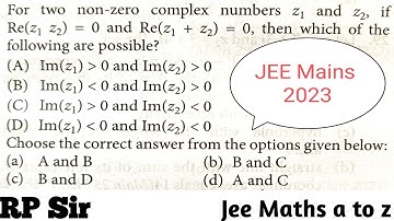 For two non zero complex numbers z_1 and z_2 if Re(z_1z_2)=0 and Re(z_1+z_2)=0, then which of the
