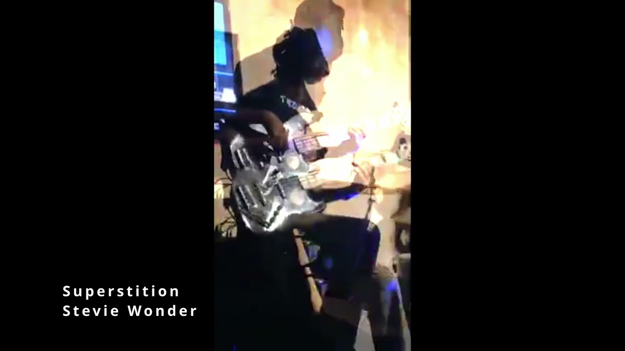 Stevie Wonder "Superstition" played live New York City Vere Isaac on Bass Harlem Nights not my music