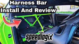 Challenger Speedlogix Harness Bar Install and Review. Dodge Vicrez Widebody Half Cage Carbon Fiber