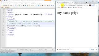 pop up boxes in javascript. in Hindi