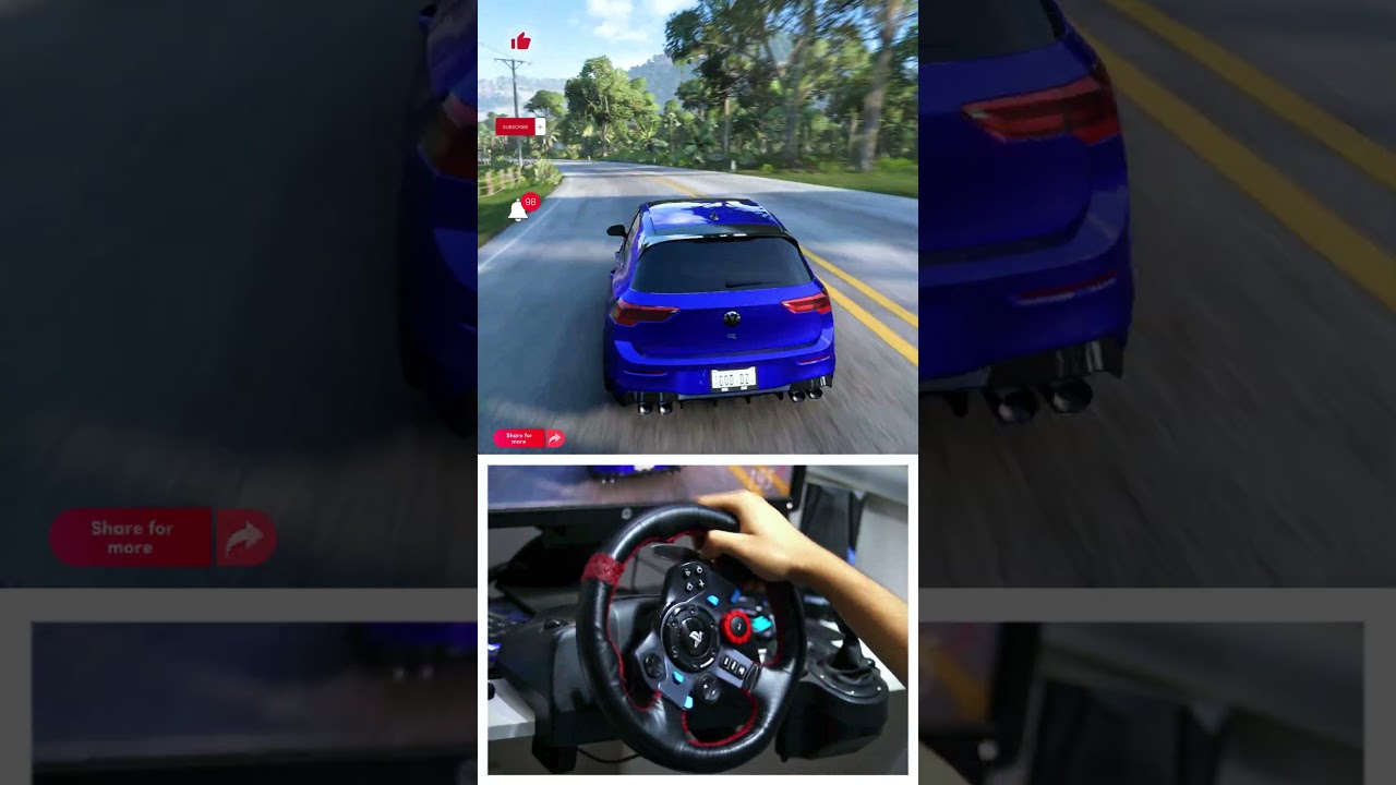 one hand drive in Forza Horizon 5 steering wheel Gameplay 