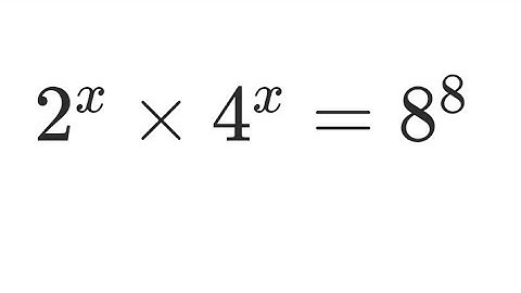 Simple Exponential Equation | Find x value | Math Olympiad Question