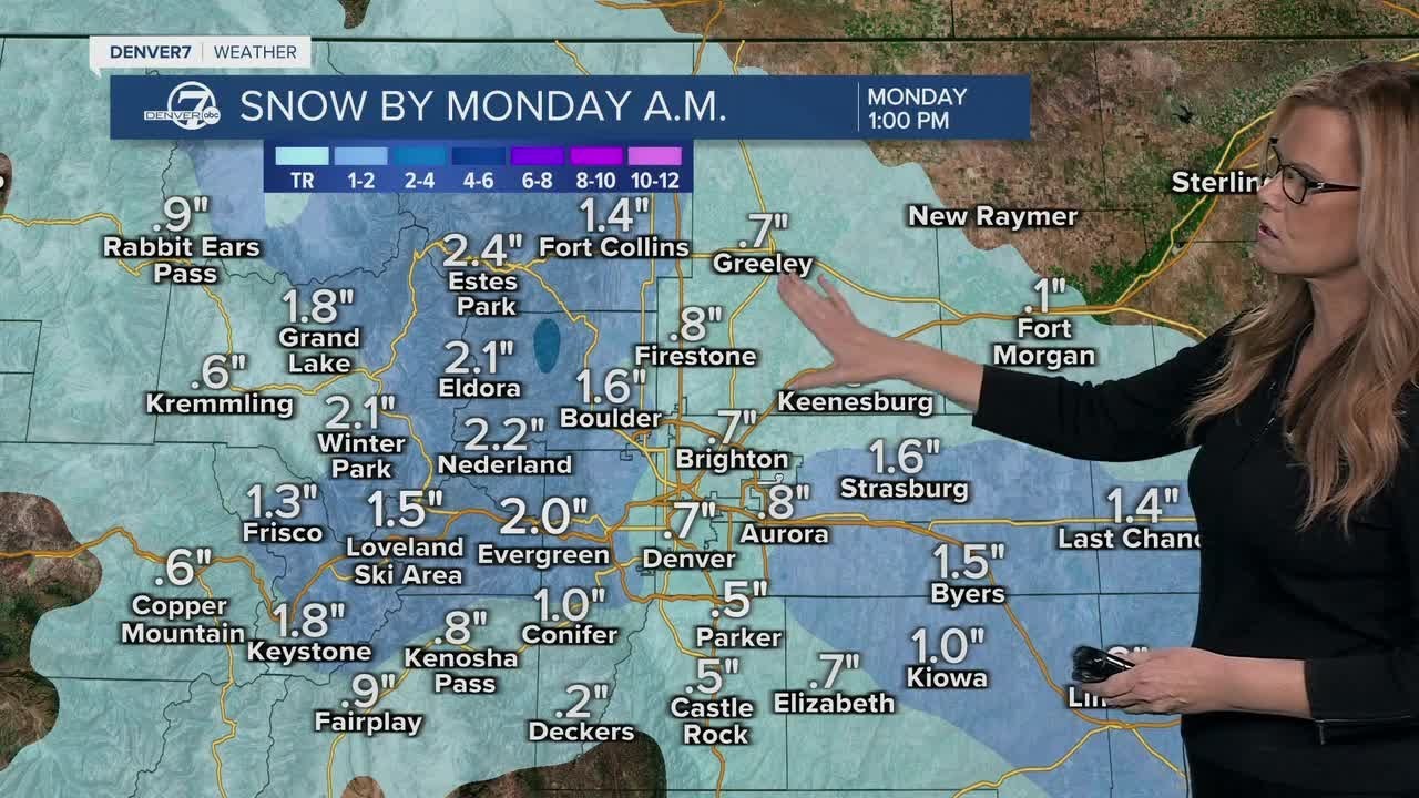 Snow moving in for Denver and the Front Range