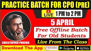 SSC CPO 2024 | English Practice Batch for CPO Pre | By Christopher phoenix