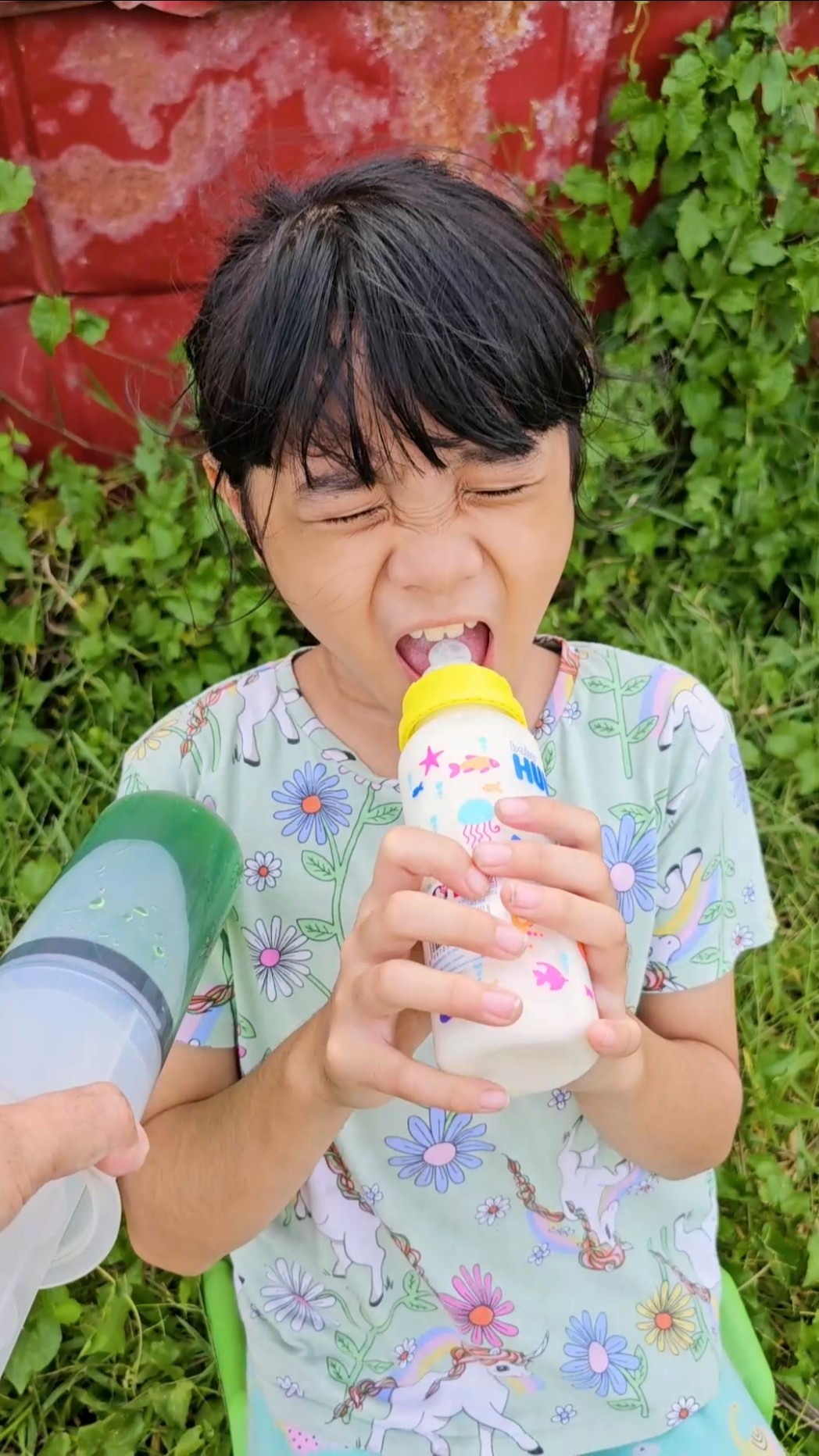Drinking milk by injection makes me cry
