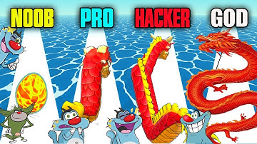 NOOB vs PRO vs HACKER vs GOD - Dragon Evolution Run