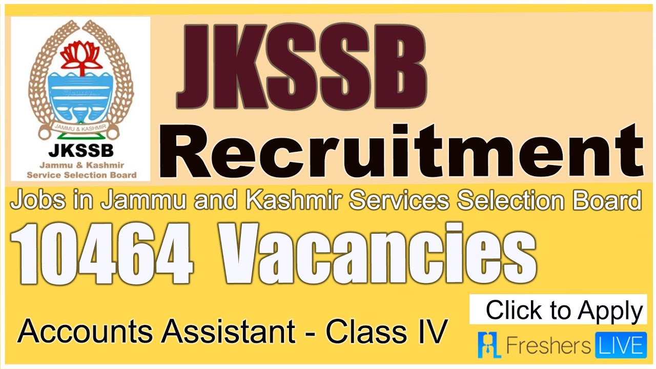 Jammu and Kashmir Services Selection Board - JKSSB Recruitment 2020