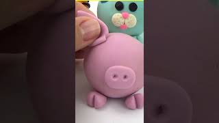 Лепим поросенка Peppa pig Учимся делать поделки из пластилина