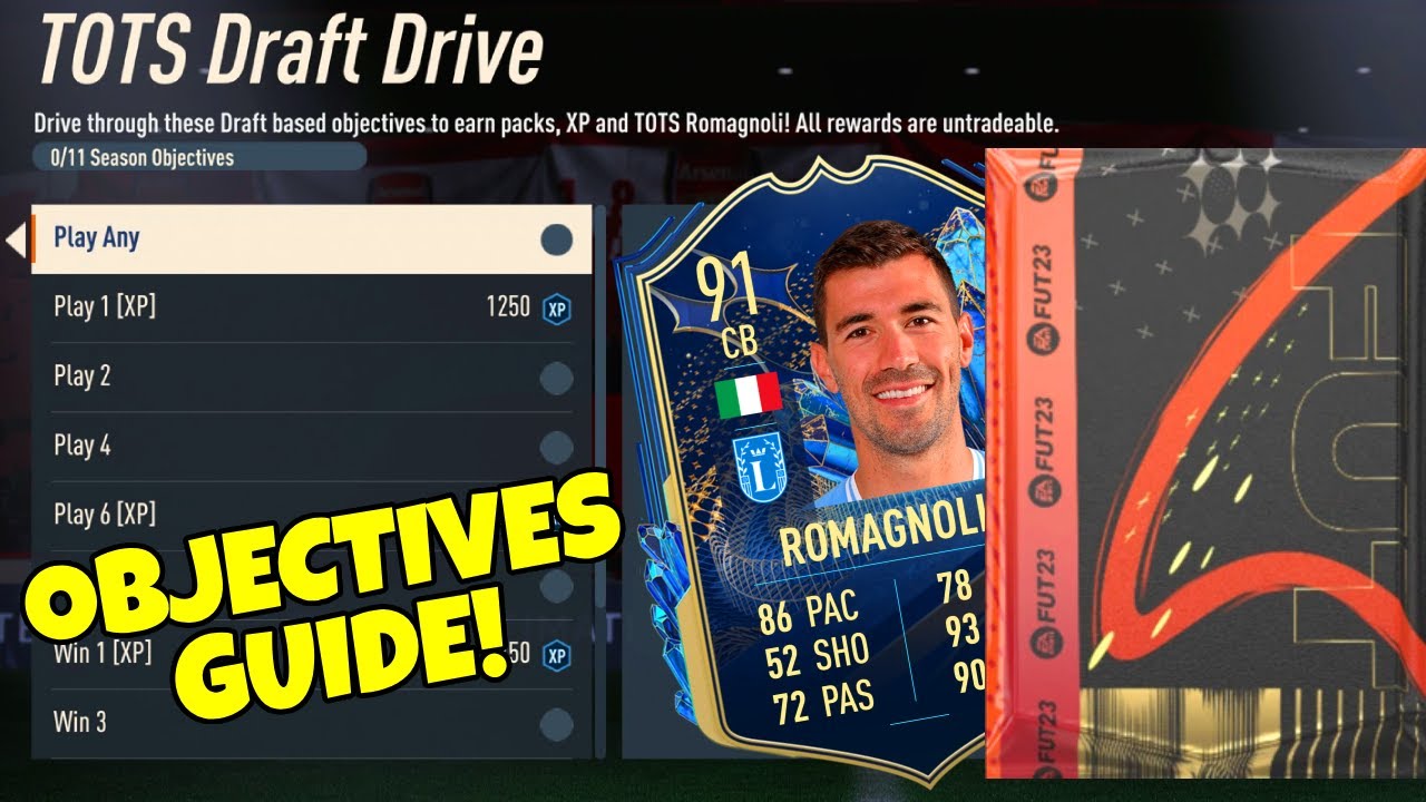 HOW TO COMPLETE TOTS DRAFT DRIVE OBJECTIVES FAST! - FIFA 23 Ultimate ...