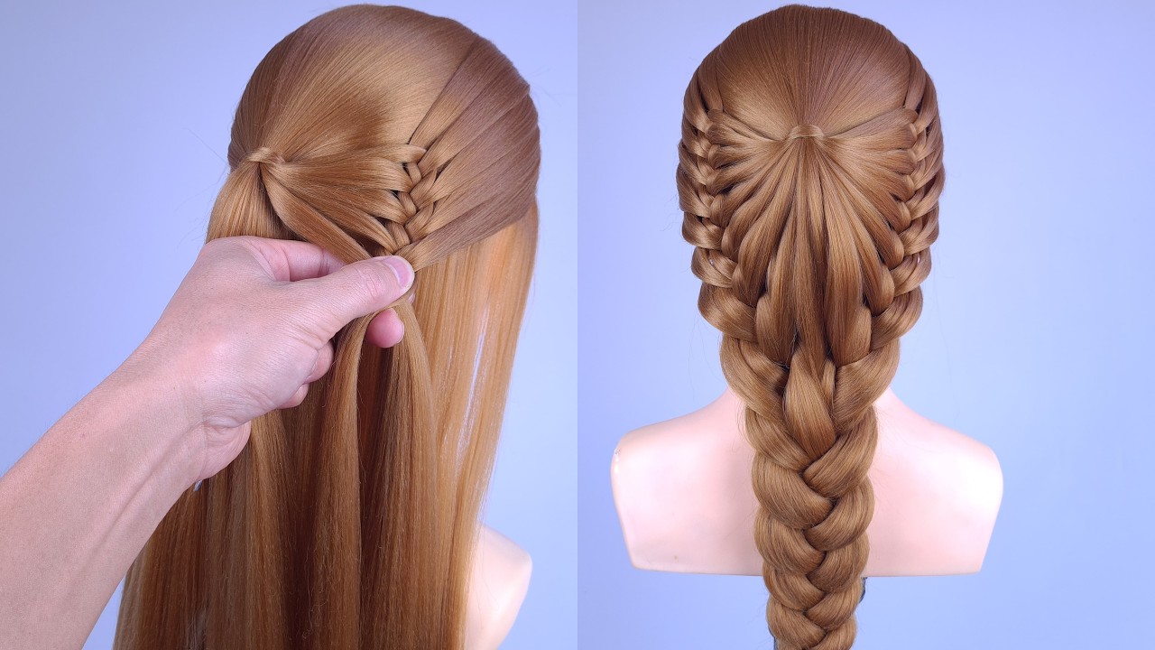 Простая и быстрая прическа с косами для девочек | Пошаговый урок по созданию прически | Милый образ