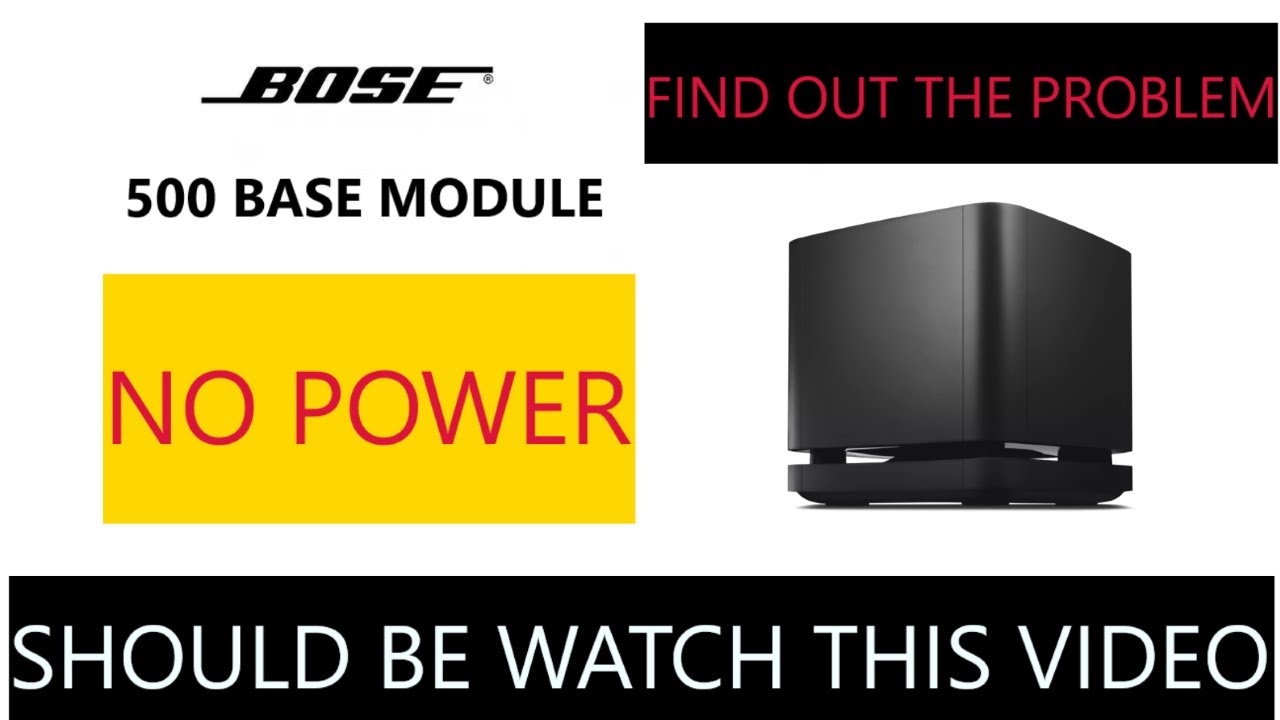 POWER FILURE bose 500 base module / here is the reason - YouTube