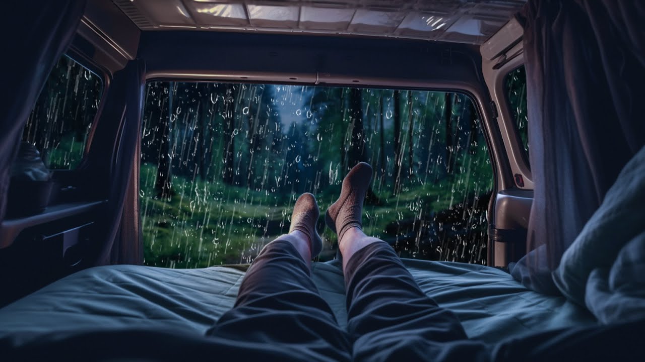 Duerme en menos 5 minutos con Fuertes Lluvia y Truenos en Cabina 💤 ...