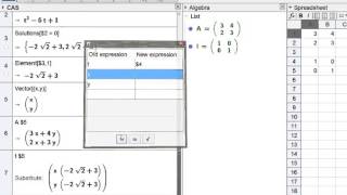 Eigenvalue and Eigenvector for 2 by 2 using Geogebra