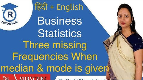Three missing frequencies when median and mode is given | Business Statistics