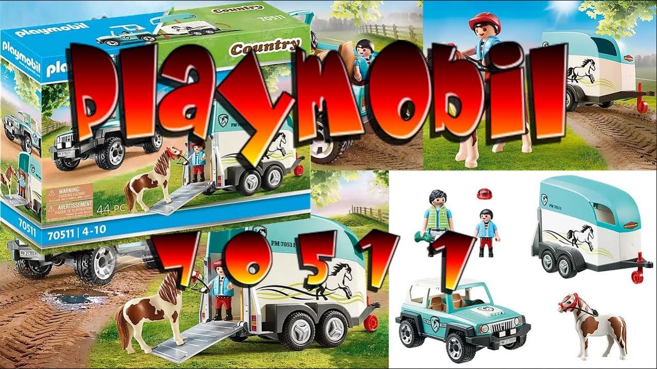 Playmobil 70511 Country - Car with Pony Trailer