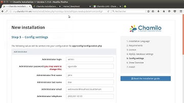 Install - Chamilo LMS 1.11 tutorial by Yannick Warnier (English version)