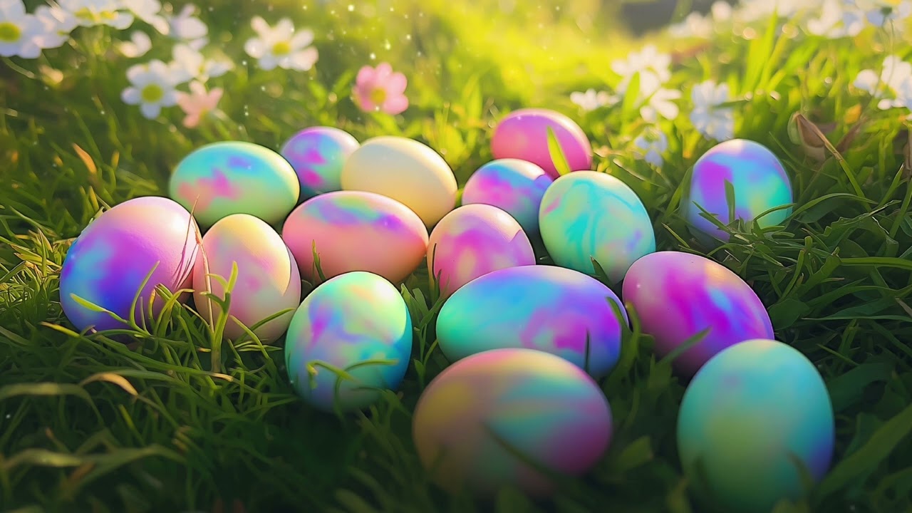 Easter Morning Egg Hunt Ambience 4k