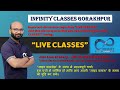 Important discussion regarding live classes  aadi sir  live infinityclasses
