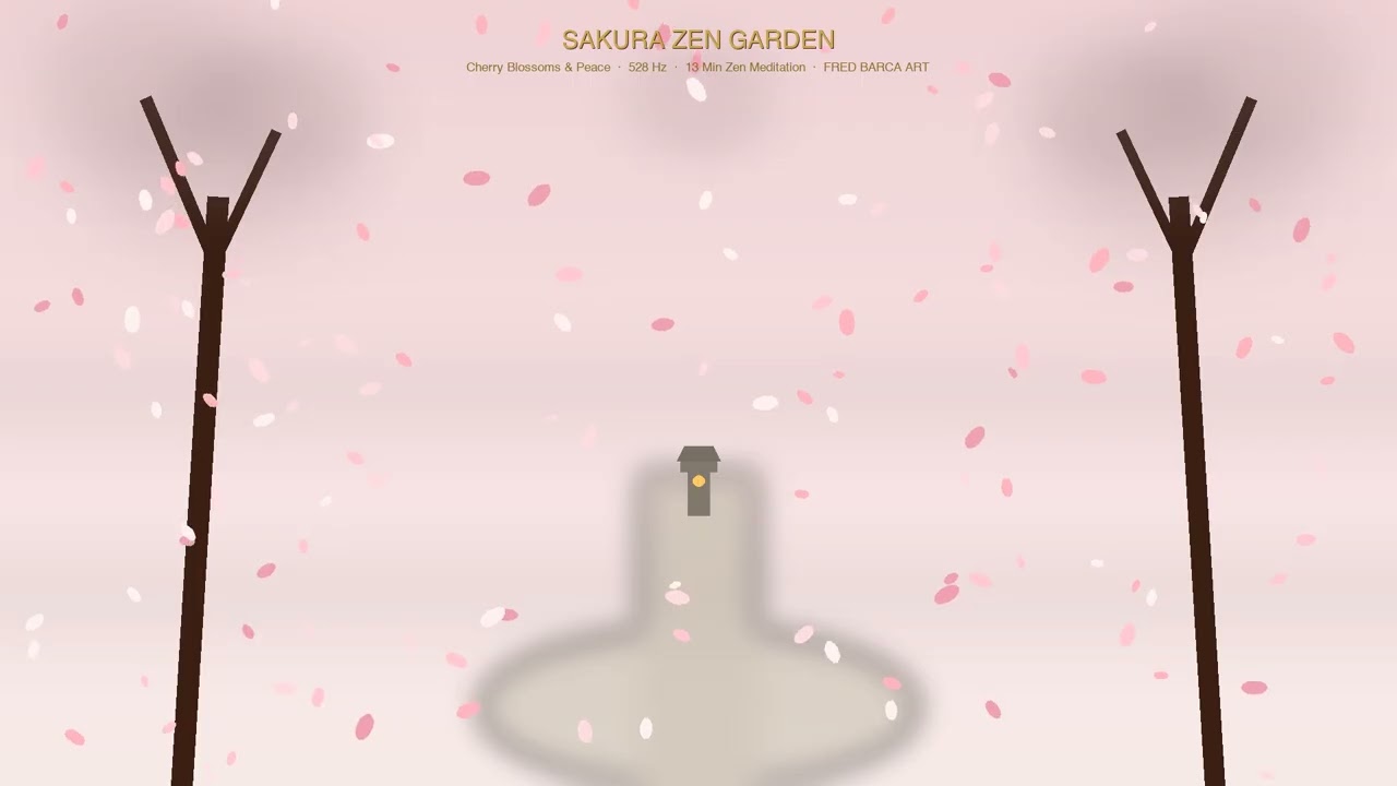 さくら Sakura Cherry Blossom 🌸 528Hz Frequency | 13-Min Japanese Garden