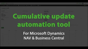Cumulative update automation tool for Microsoft Dynamics NAV & Business Central
