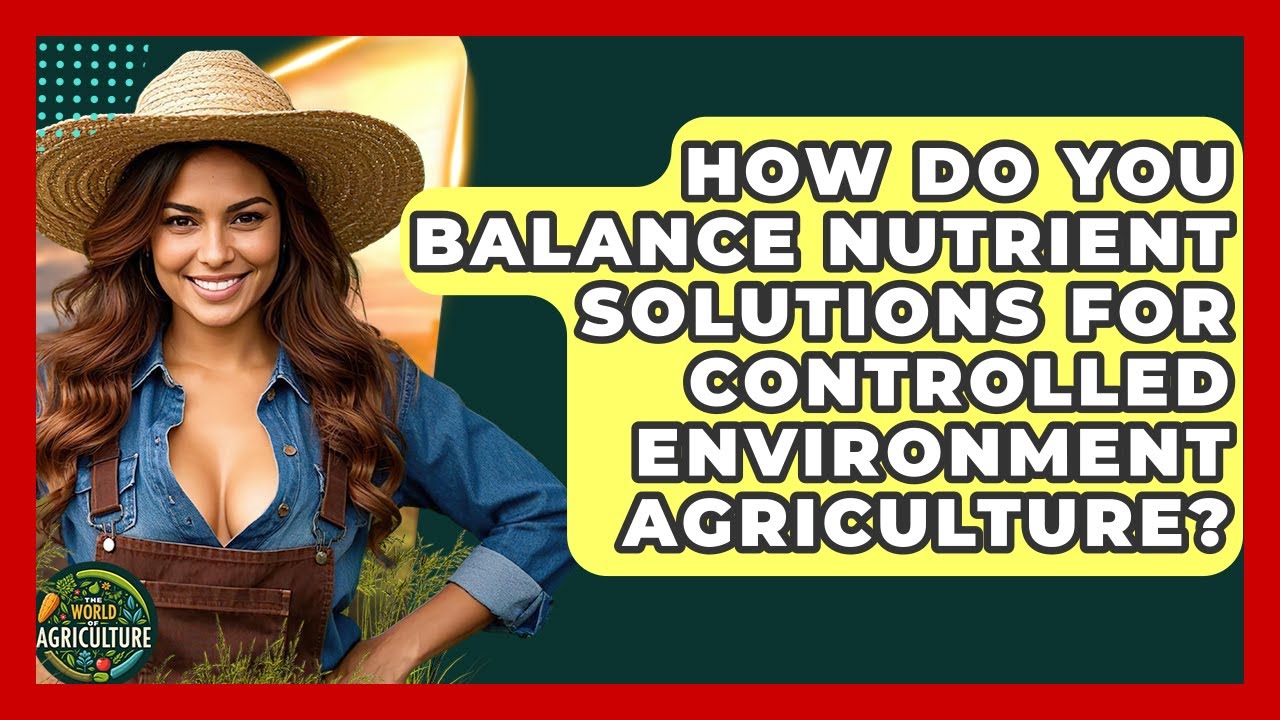 How Do You Balance Nutrient Solutions For Controlled Environment Agriculture?