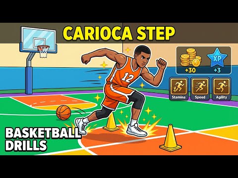 Basketball Drill 🏀 Carioca Step Drill - Conditioning & Agility Training | Basketball Practice