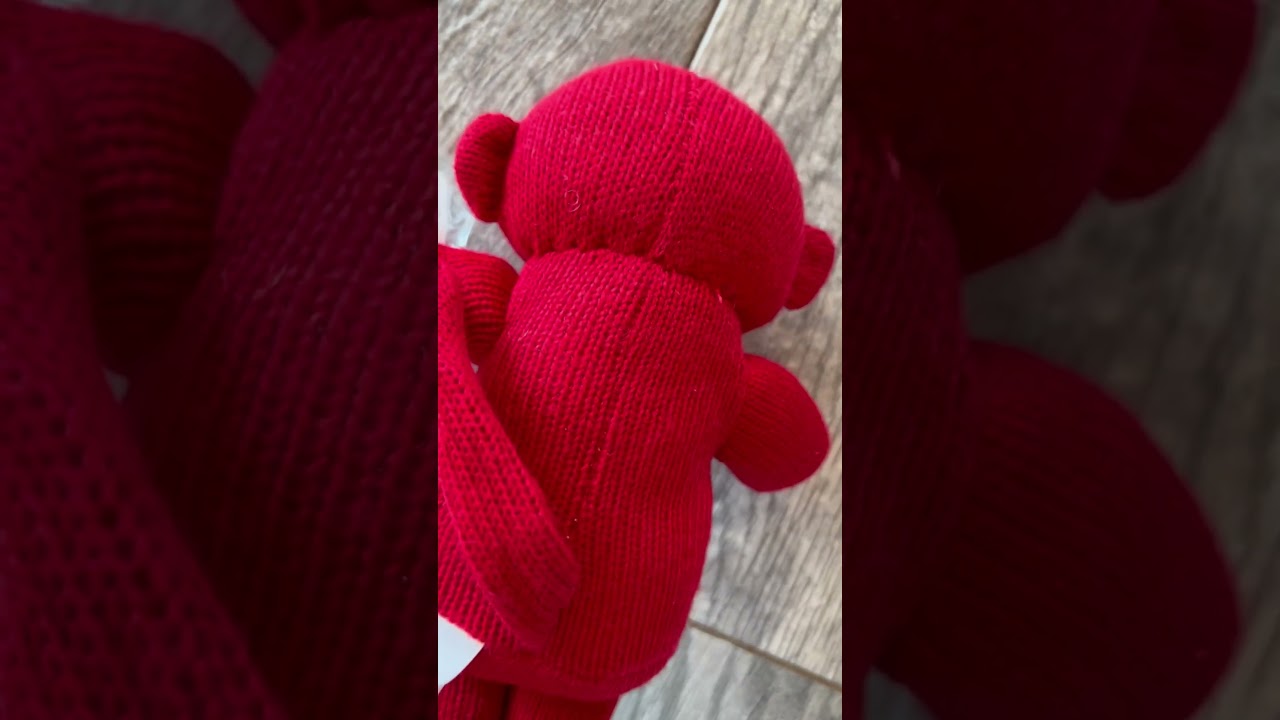 NWT Sock Monkey Stuffed Plush Toy Animal 10" 