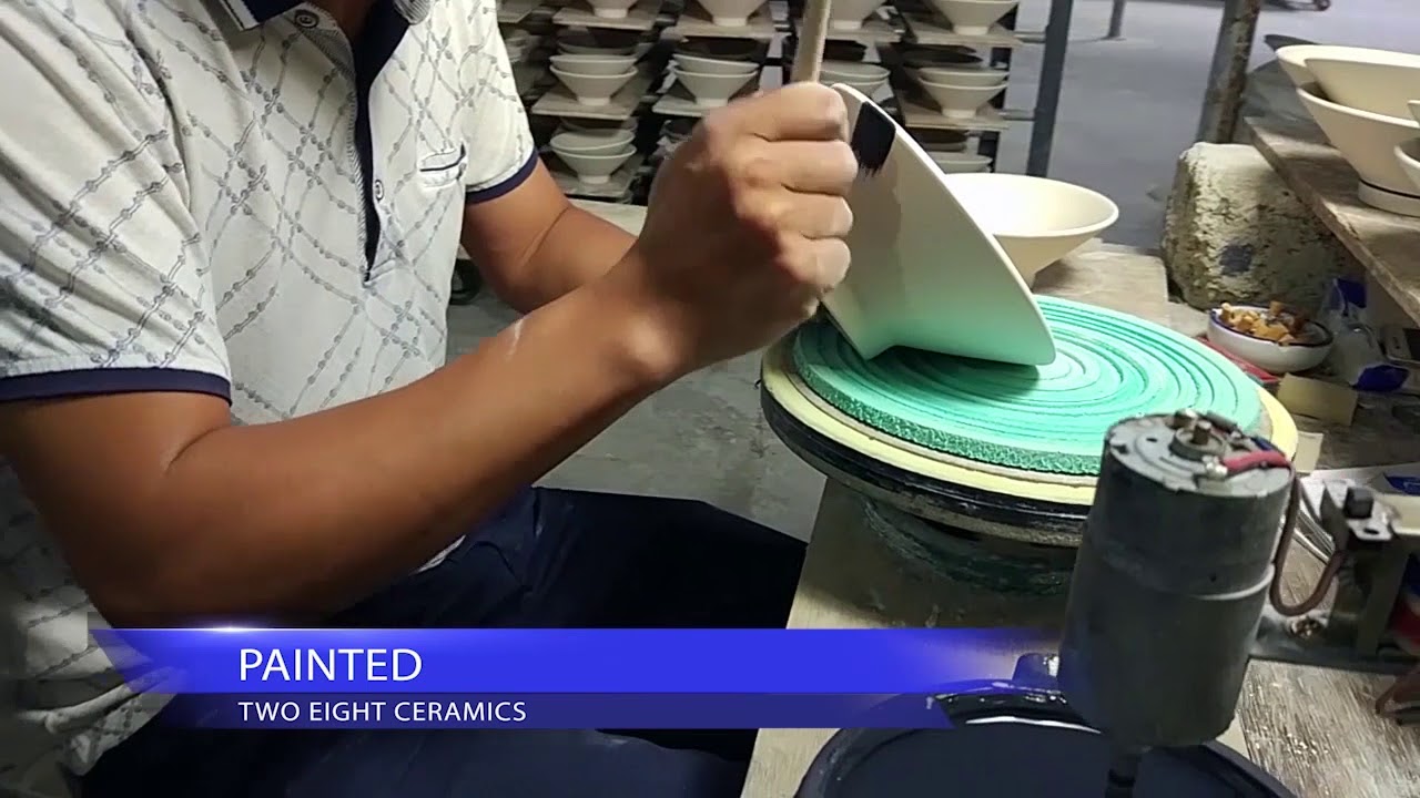 Hosen Two Eight Ceramic Dinnerware Sets Catering Chinaware Production Process: Hand Painted Ceramics