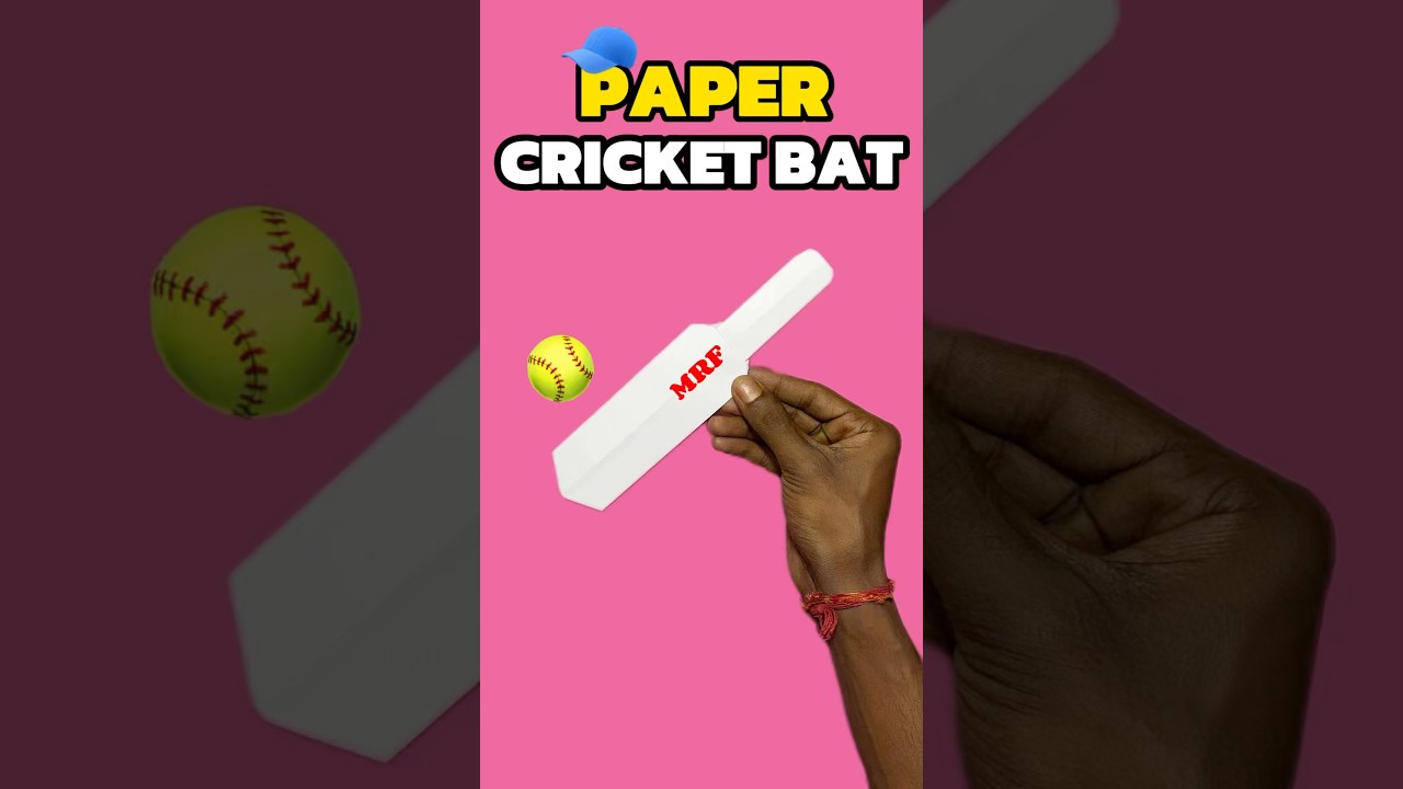 Paper Cricket Bat in 30 Seconds! 🖐️ 