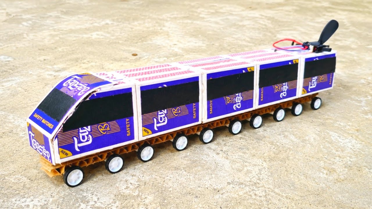 How to Make Train With Matchbox | DIY Matchbox Bullet Train 🚅 - YouTube