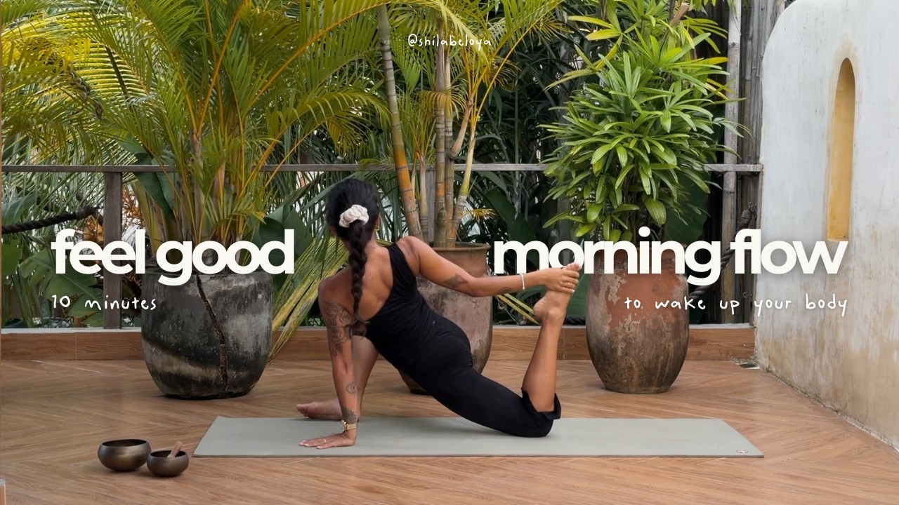 10 min morning yoga flow | wake up and feel good in your body - YouTube