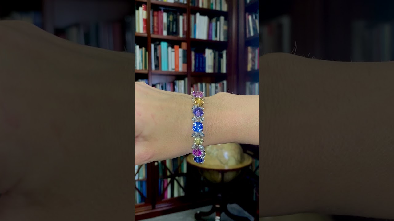 Multi-Color Sapphire Bracelet by Oscar Heyman