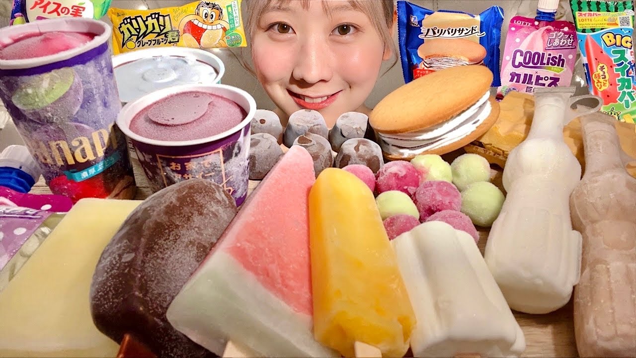 ASMR Японское Мороженое【русские субтитры】【Mukbang/ Eating Sounds】