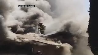 Fresno Firefighter Severely Burned After Falling Through Fiery Roof