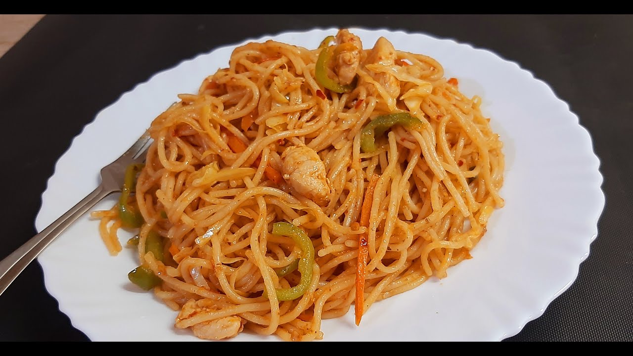 Spaghetti Recipe Chinese NoodlesHow To Make Chicken And Vegetable
