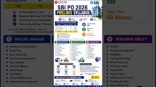 SBI PO 2026 Prelims Syllabus | Preparation Starts Here 🔥@vidya365 #shorts