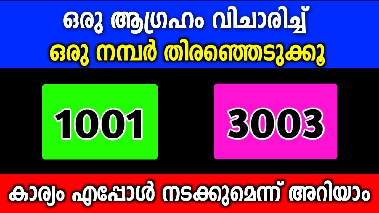 കണ്ണടച്ചു കൊണ്ട് ഒരു നമ്പർ തൊടൂ... ആഗ്രഹം എപ്പോൾ നടക്കും എന്ന് കൃത്യമായി അറിയാം 