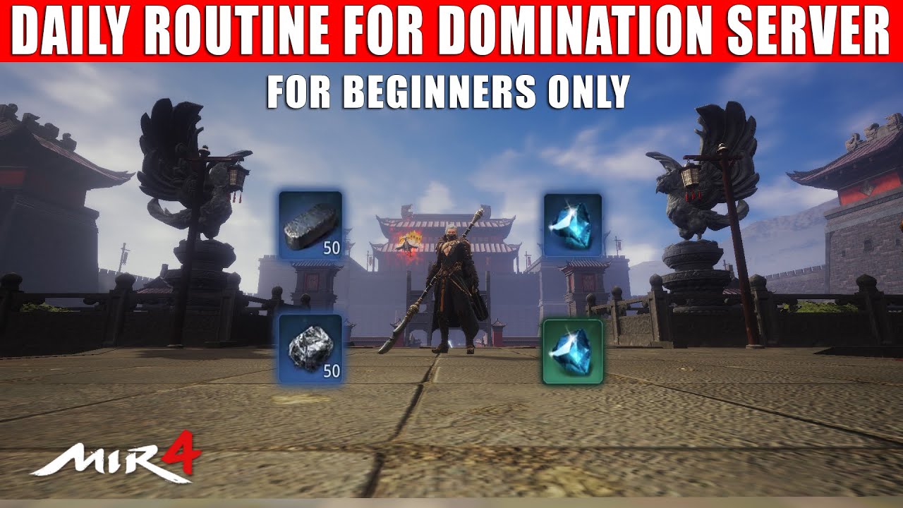 Mir4 - Daily routine for Domination Server | For beginners only | Sabok only