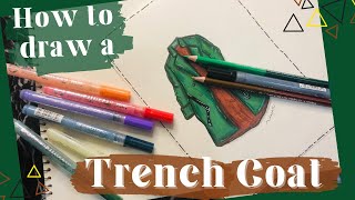 How To Draw a Trench Coat 🧥| Trench Coat Fashion illustration How To Draw a Trench Coat 🧥| Trench Coat Fashion illustration
