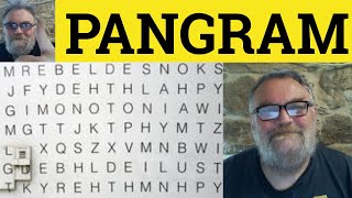 🔵 Pangram Meaning - Pangram Examples -  PanDefinition - ESL British English Pronunciation
