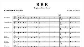 B B B - Beginner Band Blues by Tim Rowland (Grade 0.5)