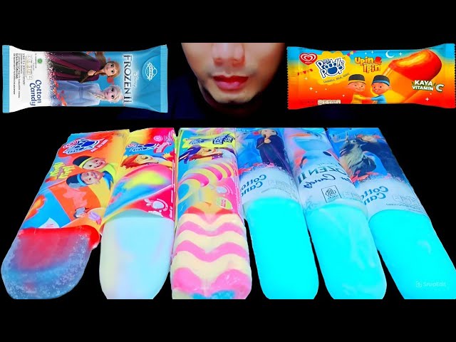ASMR ICE CREAM PADDLE POP 🌈🩷💙 PADDLE POP UPIN & IPIN, TWISTER MAGIC, RAINBOW, COTTON CANDY, RAINBOW